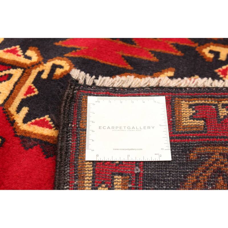 ECARPETGALLERY Hand-knotted Teimani Red Wool Rug - 3'8 x 6'5