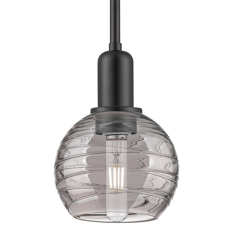 Innovations Lighting 716-1S-G1213-6SM Athens Deco Swirl 6" Wide Mini - Matte Black