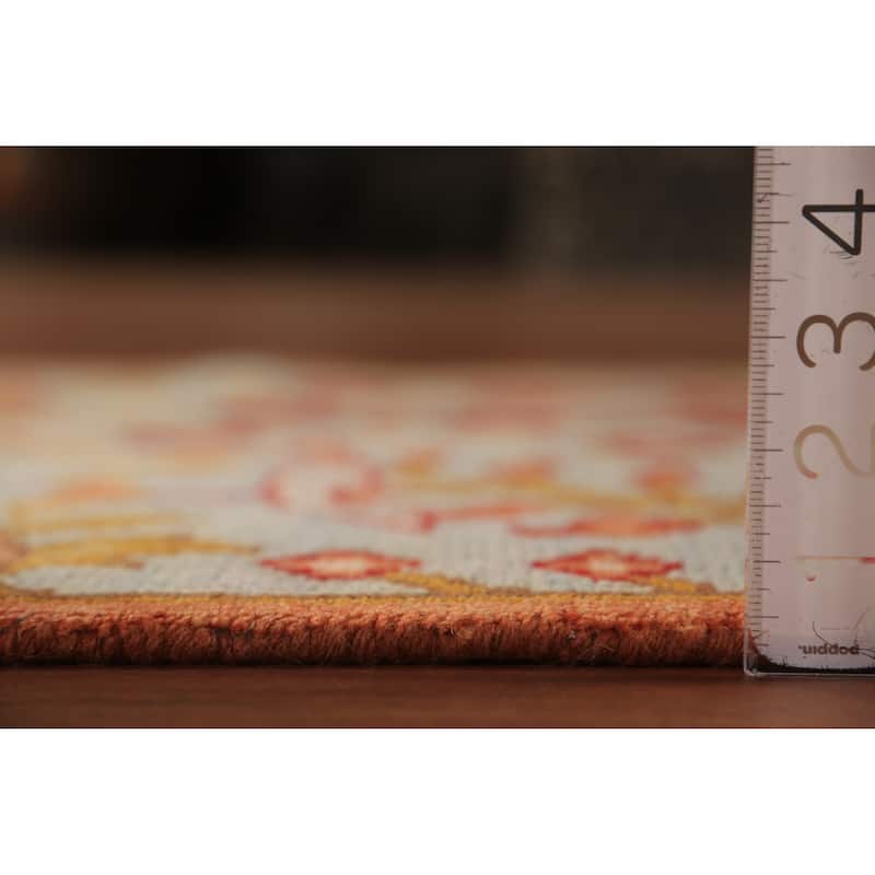 Animals Design Ziegler Indian Runner Rug Handmade Wool Carpet - 2'6"x 8'1"