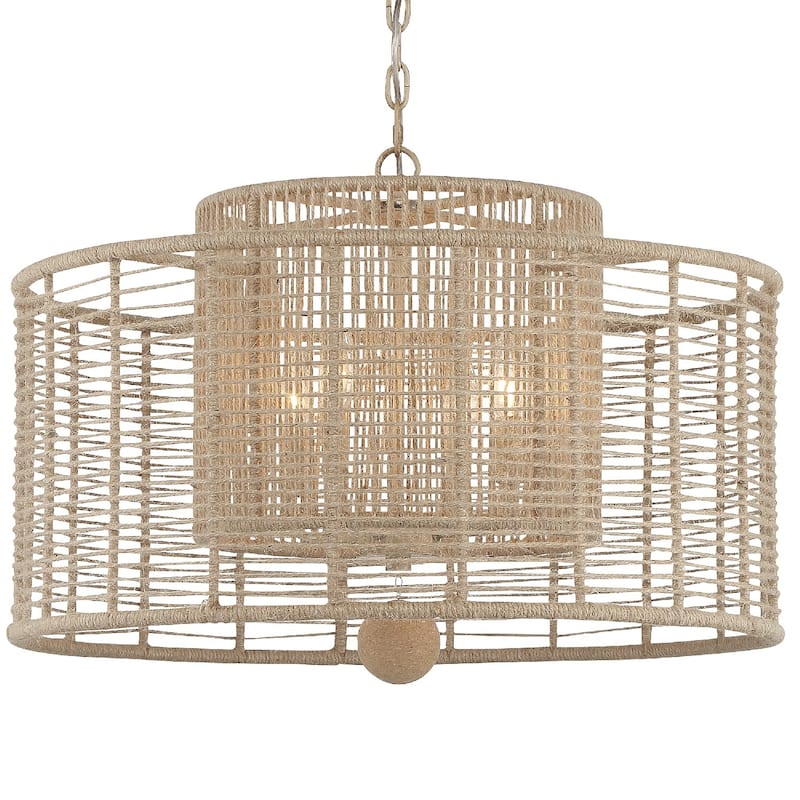 Jayna 4 Light Burnished Silver Chandelier - 25'' W x 16.5'' H - 25'' W x 16.5'' H