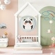 preview thumbnail 2 of 79, Rooftop headboard floor bed White - Twin