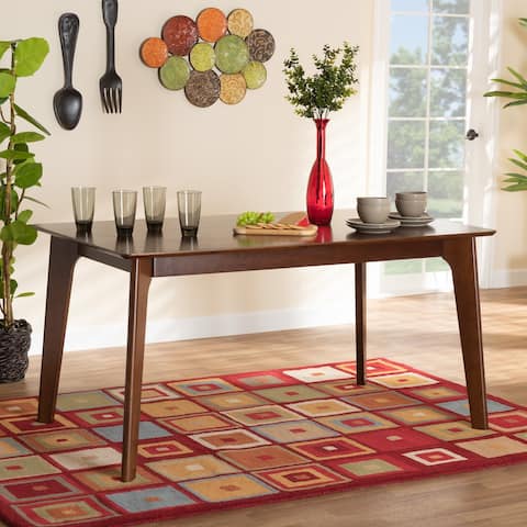 Seneca Dark Brown Finished Wood 59-Inch Dining Table - 59.10" W x 35.40" D x 30" H