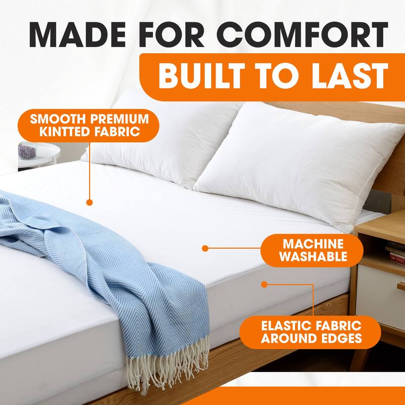 Cheer Collection Knitted Fabric Waterproof Mattress Protector