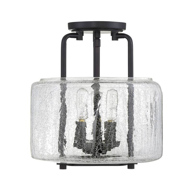 Savoy House Avalon 3 Light 11" Wide Semi-Flush Drum Ceiling Fixture