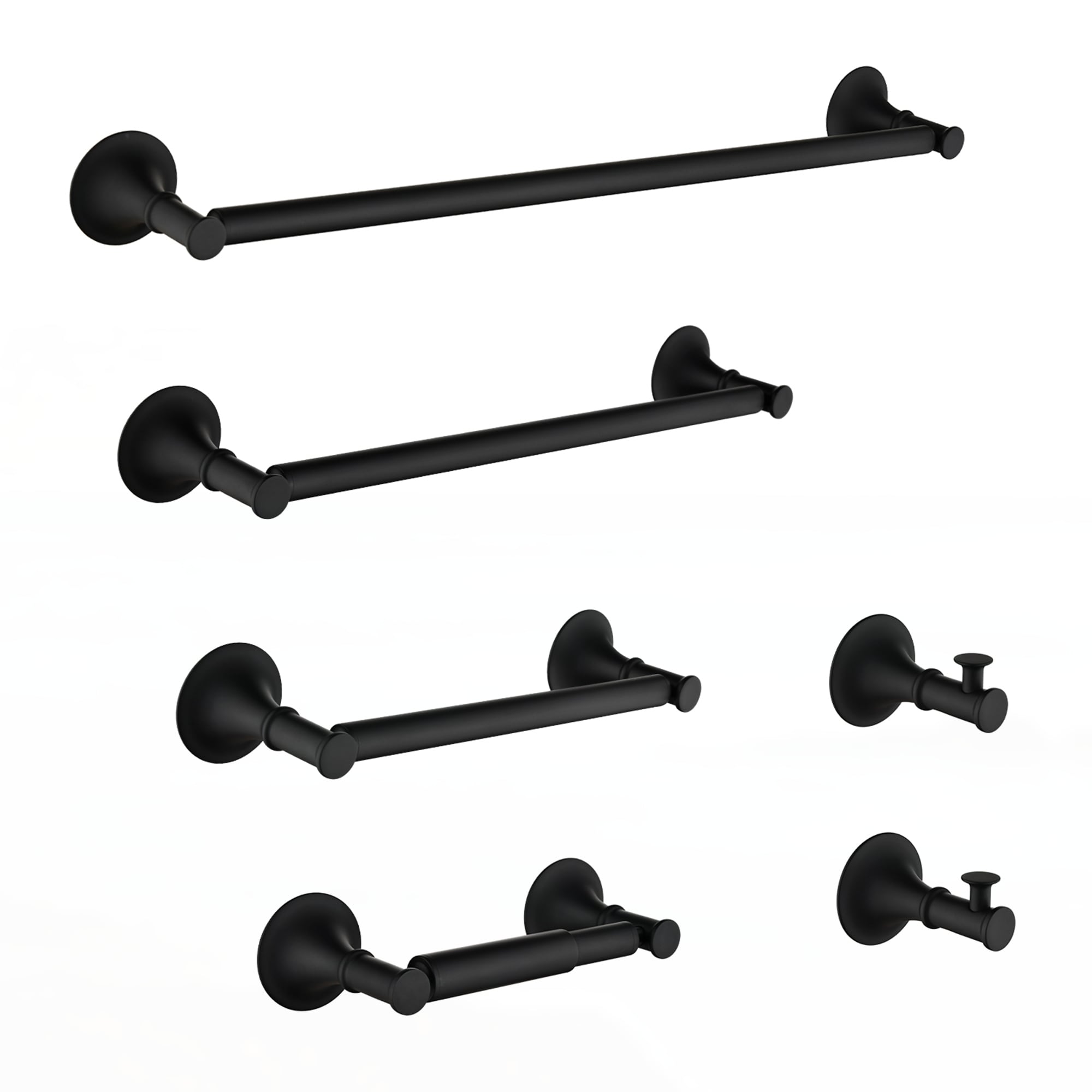 6 Piece Bathroom Towel Rack Set Wall Mount