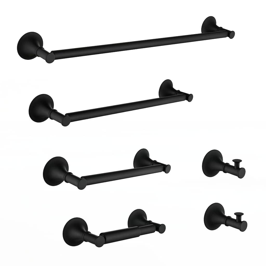 6 Piece Bathroom Towel Rack Set Wall Mount