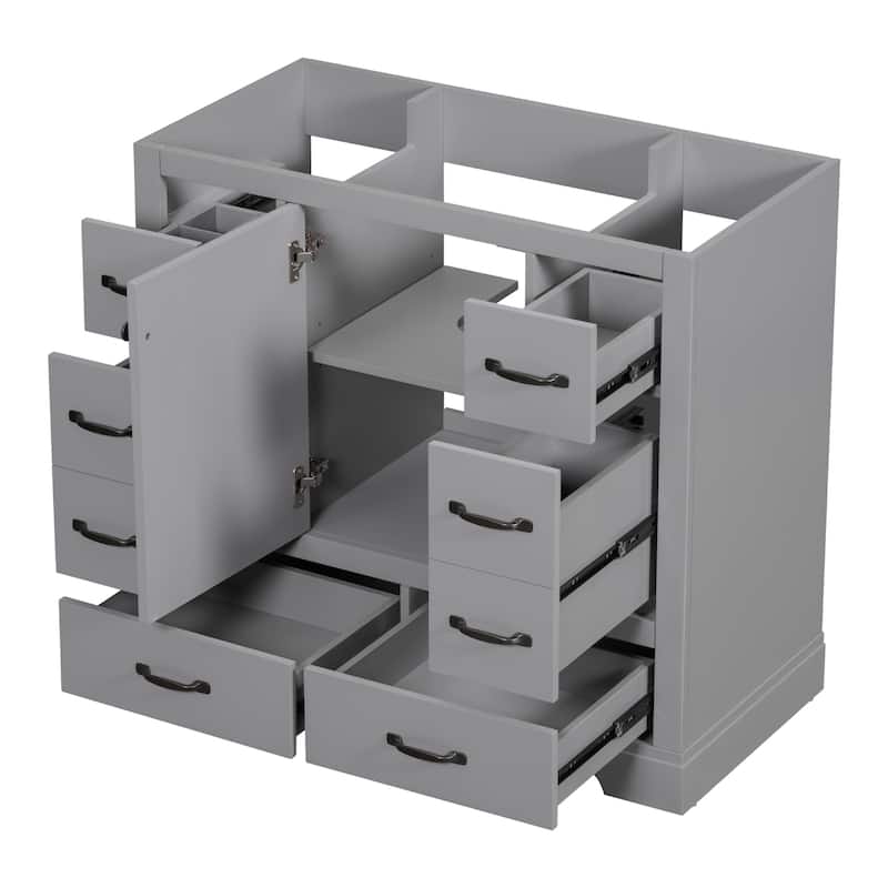 36" Bathroom Vanity without Sink - Grey