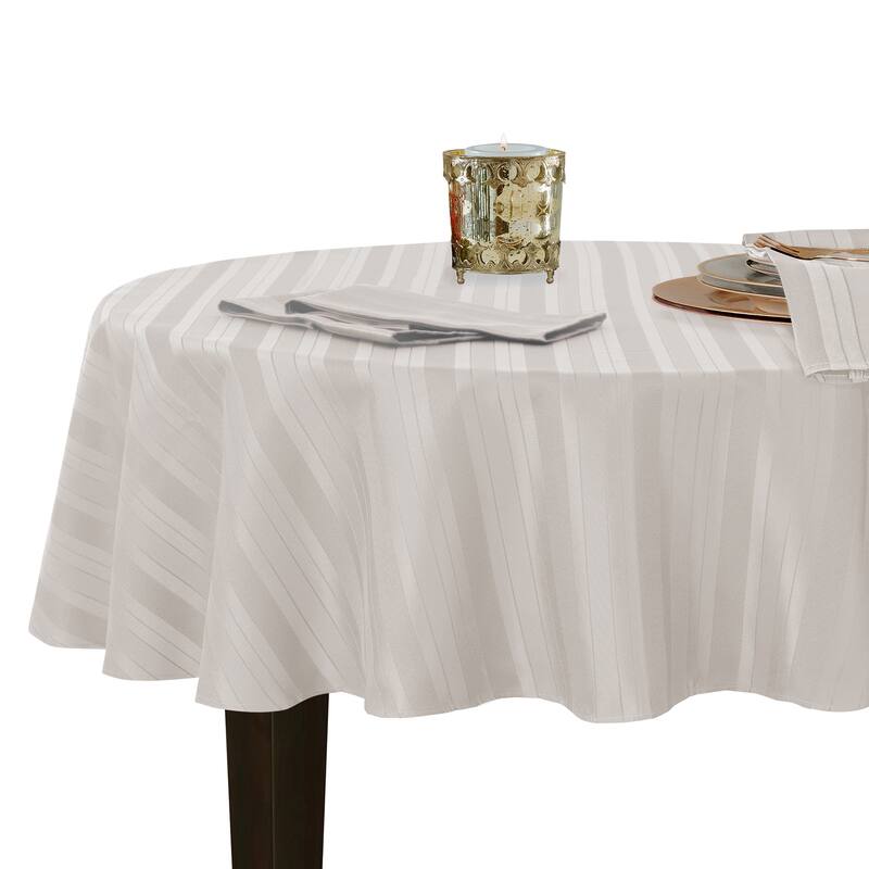 Denley Stripe Jacquard Fabric Tablecloth