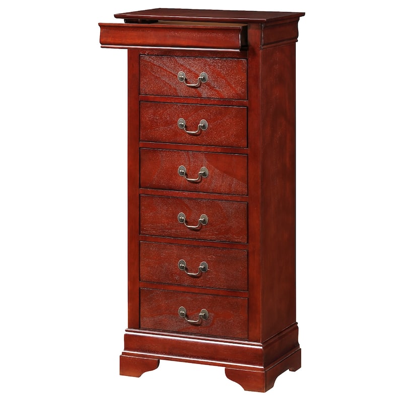 7-Drawer Wooden Bedroom Chest - 51" - Brown