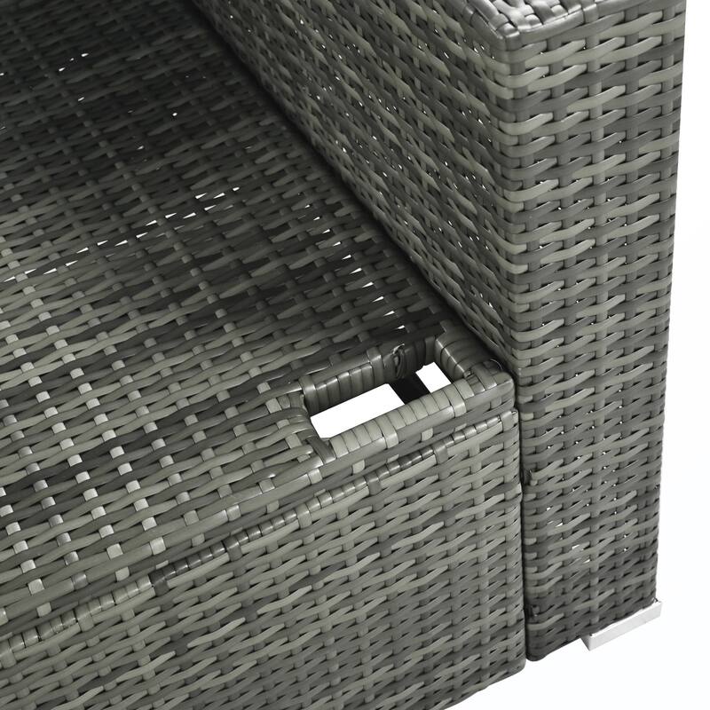 6PCS PE Rattan Sofa Set With Storage Box