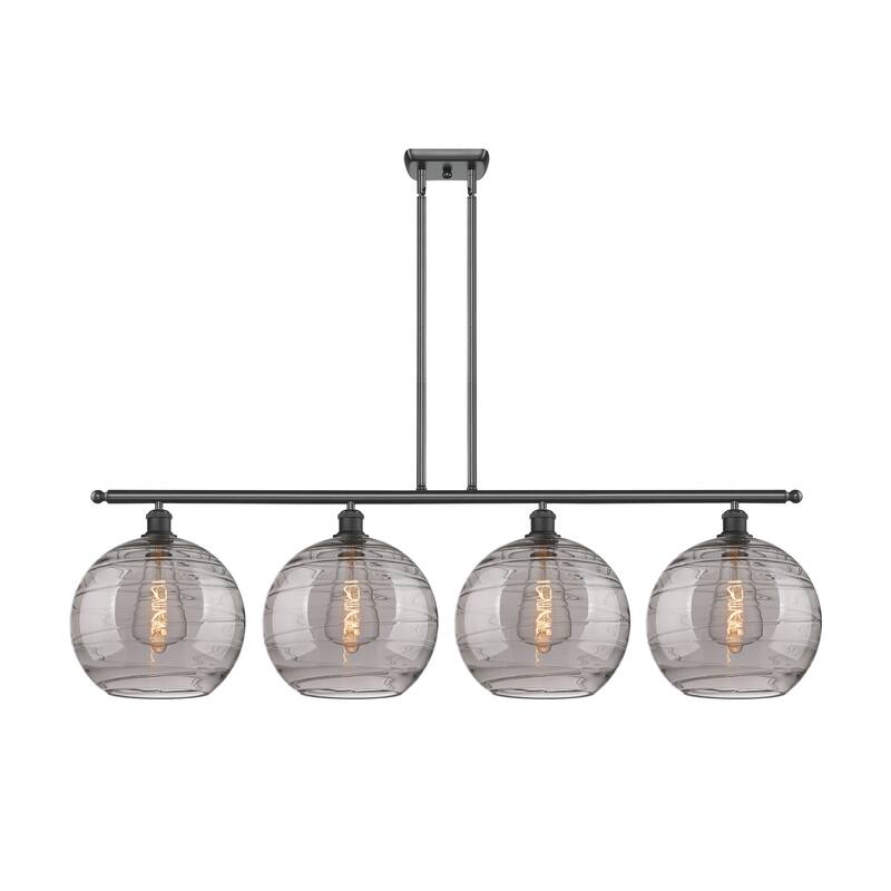 Innovations Lighting 516-4I 14 50 Athens Deco Swirl Chandelier Athens - Matte Black
