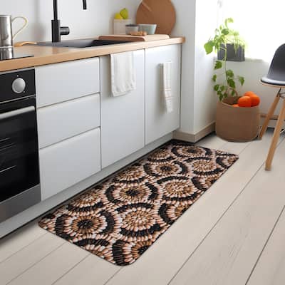Ray Star Wear-Resistant Printed Kitchen wonderful matGreatdelightful Pebble - 20"x40"x0.28"