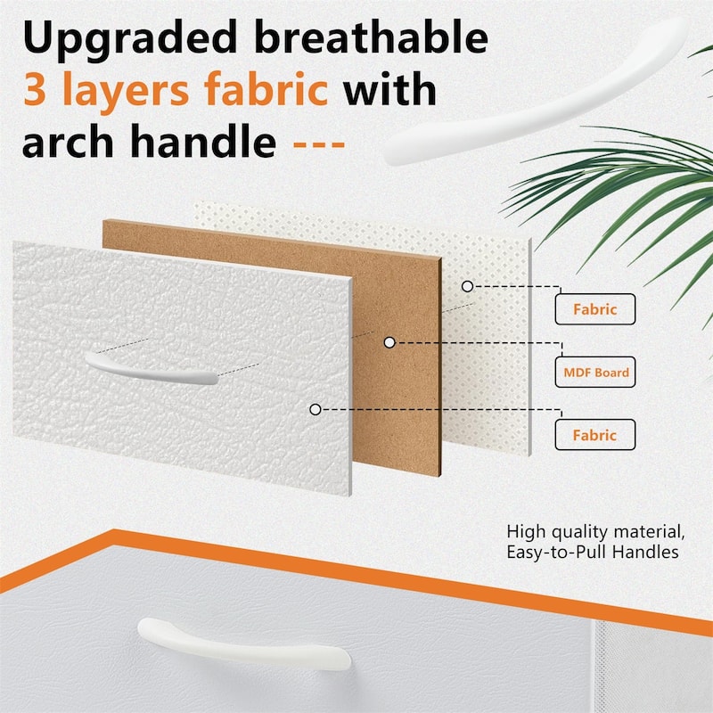 Nightstand Set of 2, Side Table with 2 Fabric Drawers, End Table, Bedside Table , Night Stand for Bedroom