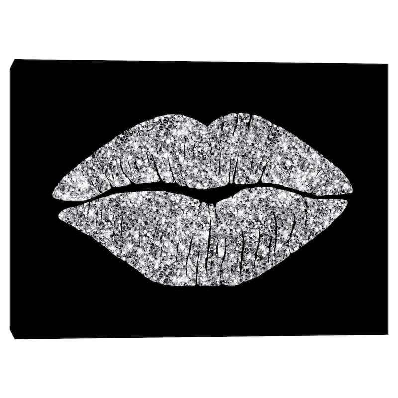Silver Lips Canvas Art Print