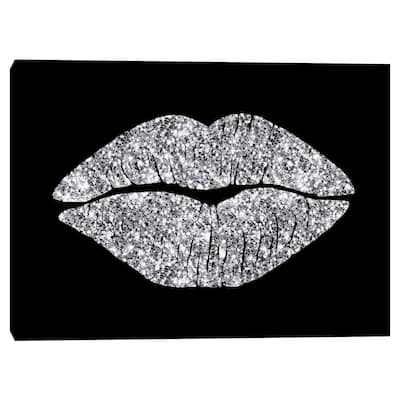 Silver Lips Canvas Art Print