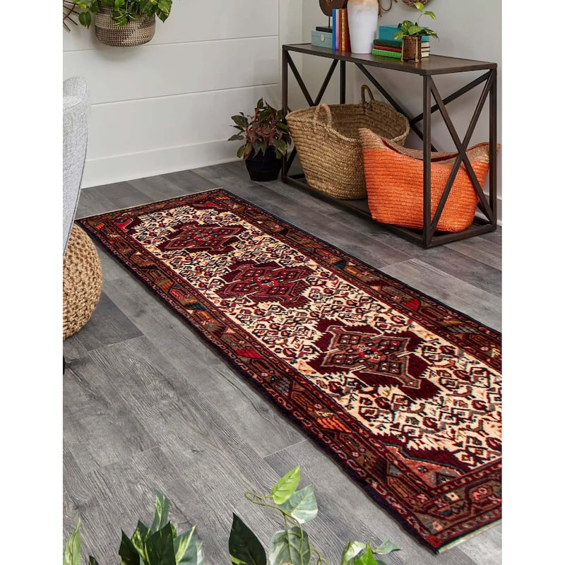 ECARPETGALLERY Hand-knotted Andelz Cream Wool Rug - 2'11 x 8'8