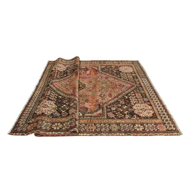 Fine Vintage Distressed Keltoum Rust/Brown Rug - 6'6" x 9'3"