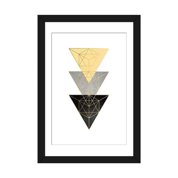 slide 2 of 20, iCanvas "Yellow and Black Geo III" by Urban Epiphany Black - 32x24x1