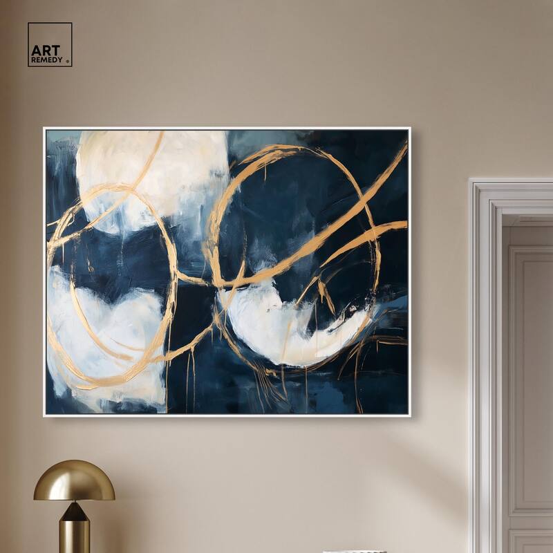 Gold Loops Canvas by Art Remedy