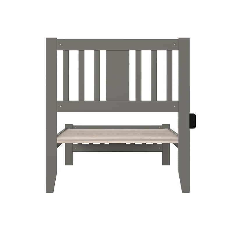 Twin Bed with Footboard - Grey Bedroom Furniture - HomeStock Renaissance Style