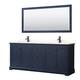 Option Dark Blue, Black Trim, White Quartz Top