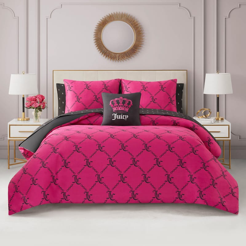 Juicy Couture Link Printed Bed-in-a-Bag Comforter Set