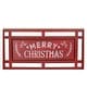 preview thumbnail 1 of 2, 24" red and white merry christmas rectangular carved wooden wall sign