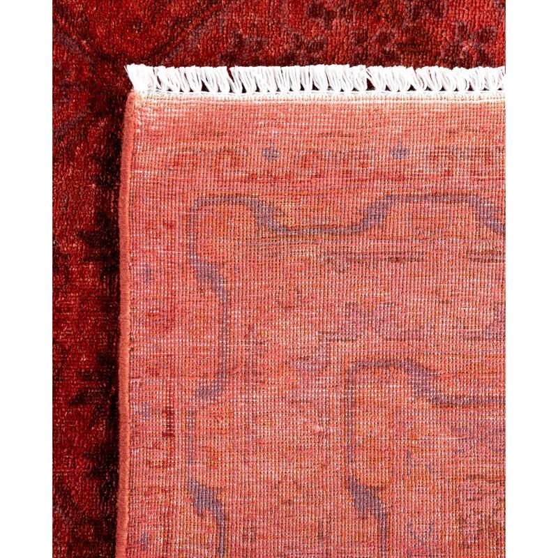 Overdyed One-of-a-Kind Hand-Knotted Area Rug - Pink - 9' 0" x 11' 10"