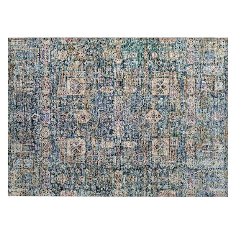 Machine Washable Indoor/ Outdoor Chantille Traditional Vintage Rug