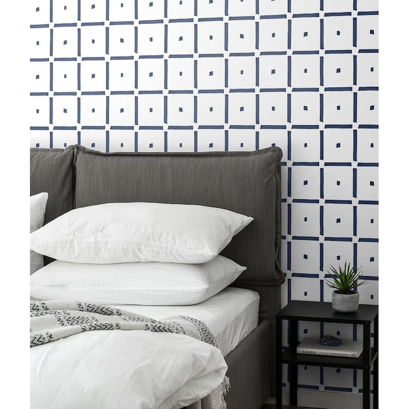 NextWall Check and Spot Peel and Stick Wallpaper