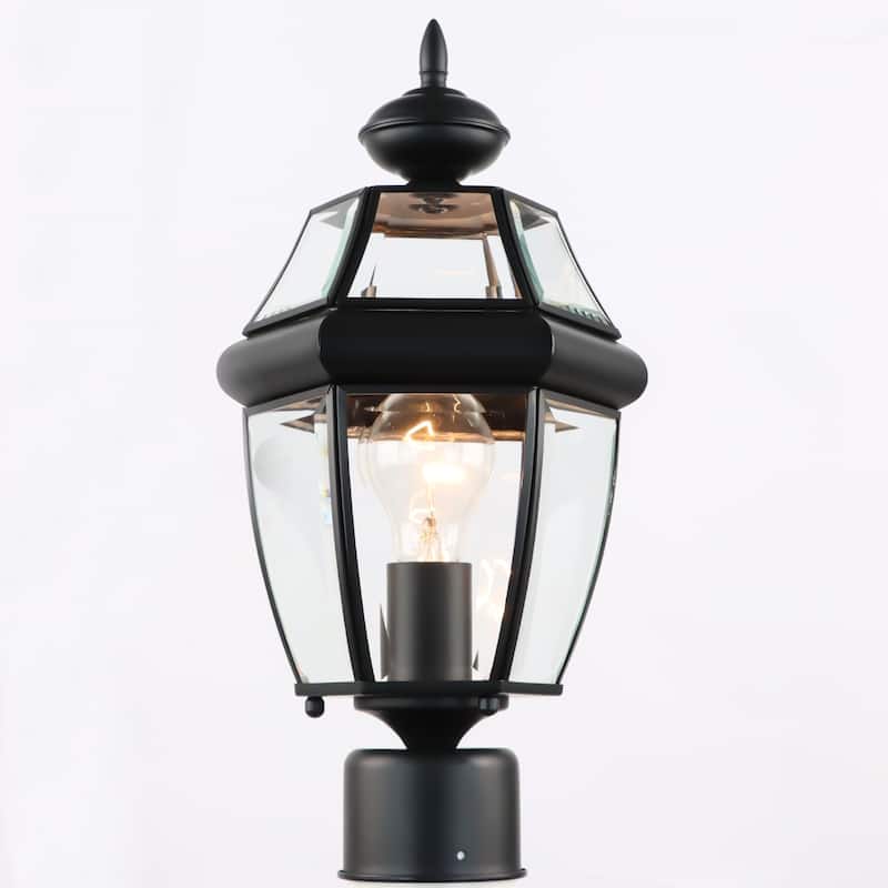 15" Post Light Fixture Waterproof Aluminum Housing with Glass
