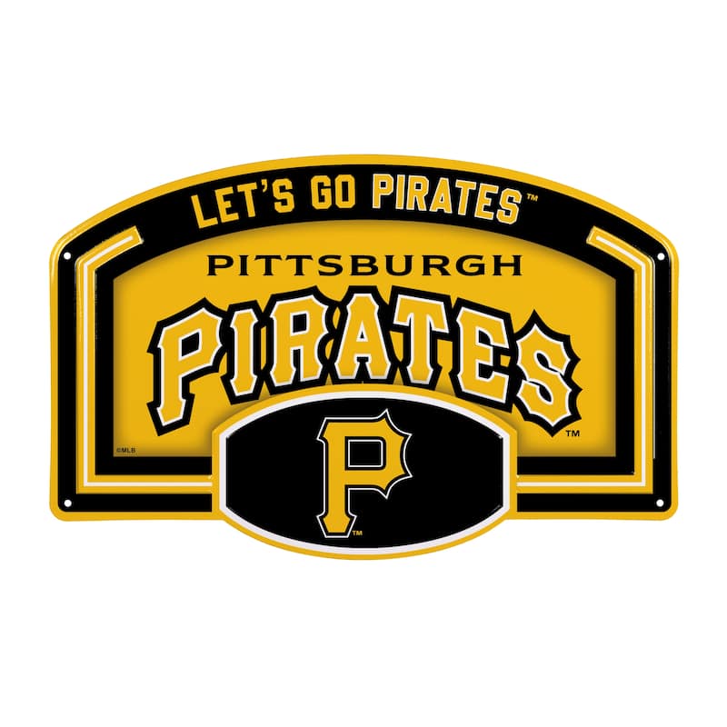 Pittsburgh Pirates Embossed Steel Wall Sign, 11" x 17"