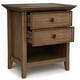 preview thumbnail 42 of 104, WYNDENHALL Halifax SOLID WOOD 24 inch Wide Bedside Nightstand Table