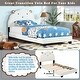 preview thumbnail 3 of 18, Sheep Design Upholstered Twin Size Platform Bed for Kids, with Slatted Bed Base, Stability and Sturdiness