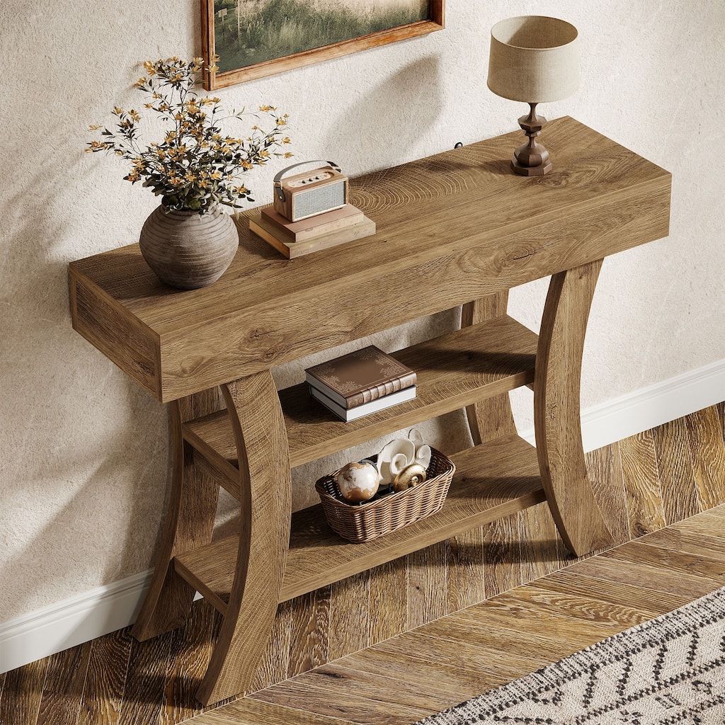 41-Inch Small Console Table with Curved Frame