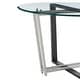 preview thumbnail 8 of 18, Devi 48 inch Glass and Black Steel Round Dining Table