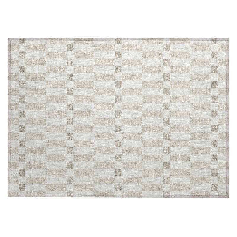 Machine Washable Indoor/ Outdoor Modern Augusta Chantille Rug
