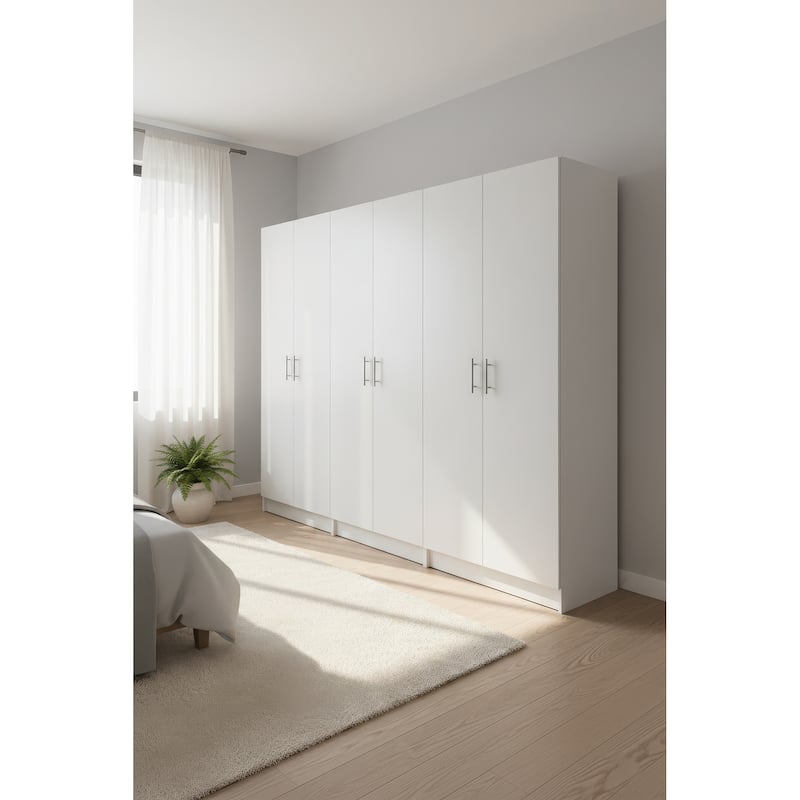 Modex Multi-Purpose Utility Storage Cabinet (3-Piece Set) - W 94.5″ × D 15.7″ × H 70.9″