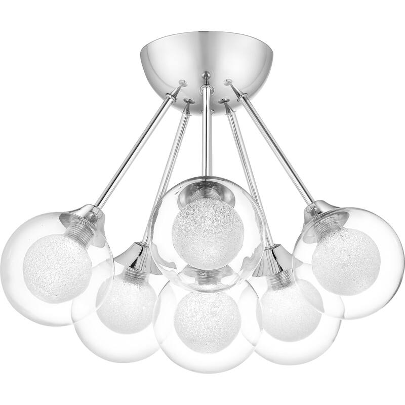 Spellbound 6-Light Semi-Flush Mount in Polished Chrome - Polished Chrome
