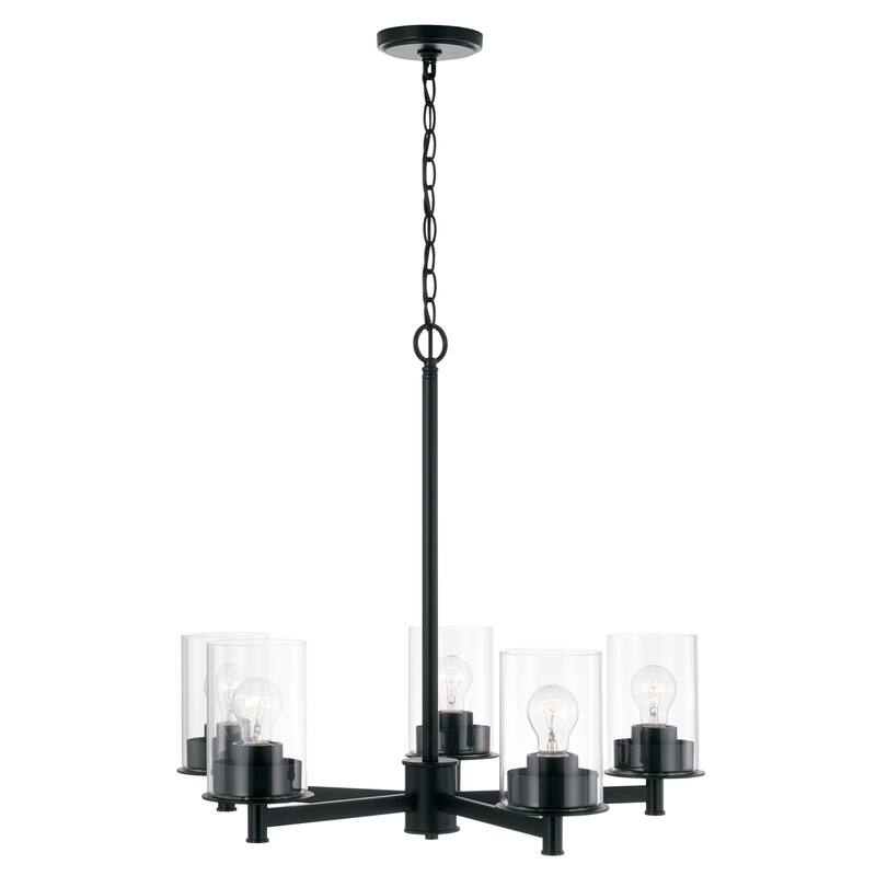 Mason 5-light Chandelier w/ Clear Glass