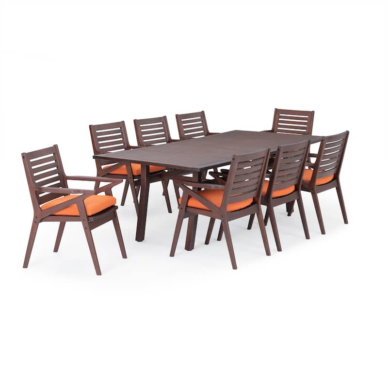 Vaughn 9 Piece Sunbrella Outdoor Patio Dining Set