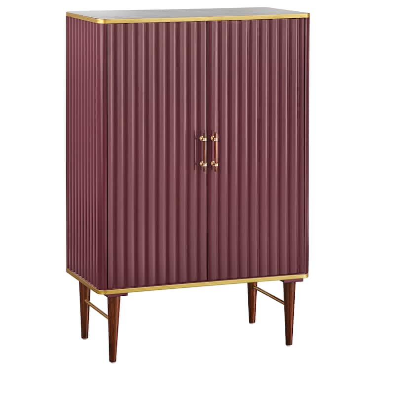 angelo:HOME Minka Mid-Century Scalloped Front Cabinet