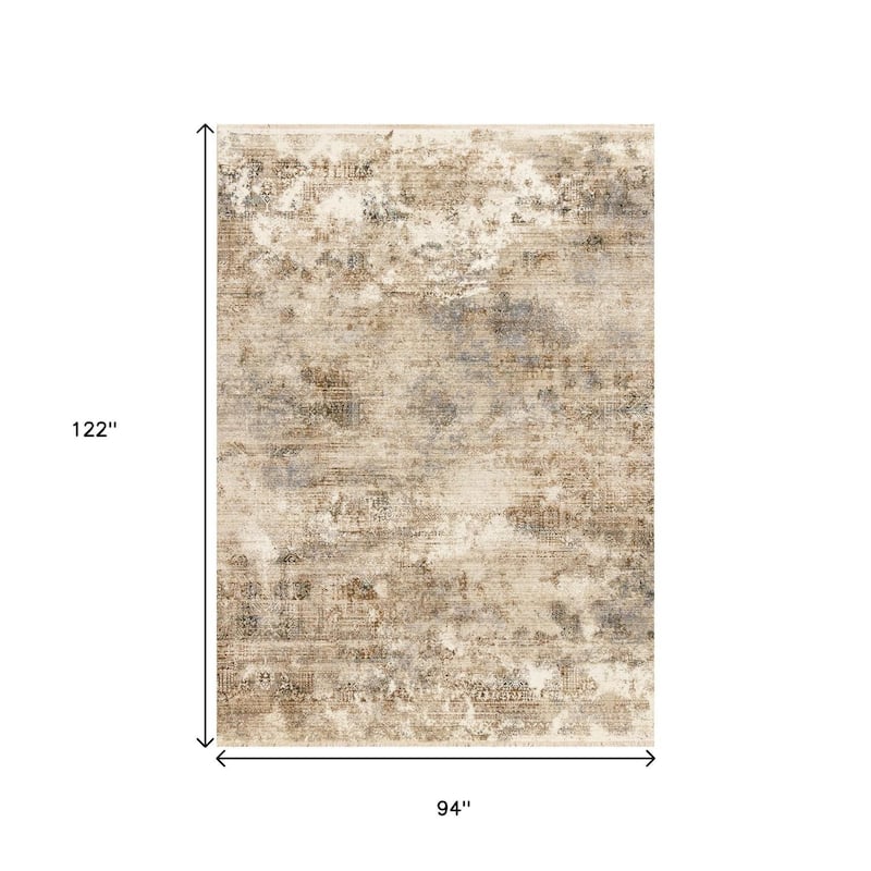 HomeRoots Abstract Modern Rectangle Area Rug - 8' X 10'