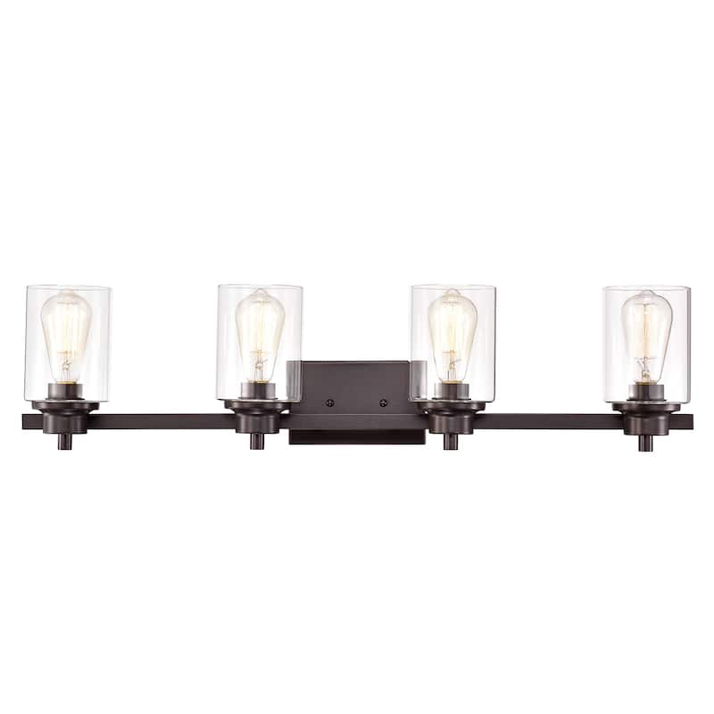 Bathroom Vanity Light 4-Light Dimmable with Clear Glass - 8*33*8