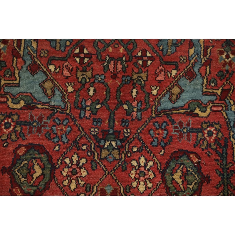 Hand Knotted Oriental 100% Wool Carpet Traditional Floral Oranges & Rust Malayer Area Rug - 13' 5'' X 11' 1''