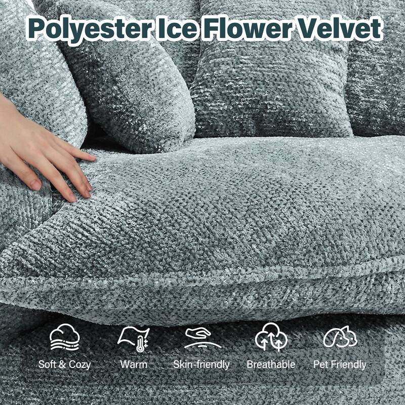 Rossetta Oversized Round Polyester Foam Chair with Pillows