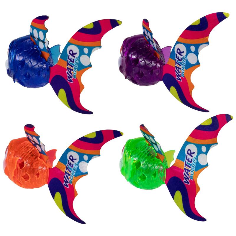 4-Piece Light Up Piranha Fish Dive Toy Set