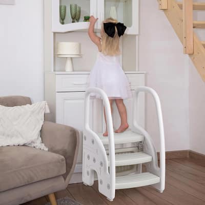 Kids Step Stool with Handles Sides