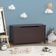 preview thumbnail 3 of 29, Wooden Toy Box Kids Storage Chest Bench W/ Safety Hinged Lid Coffee