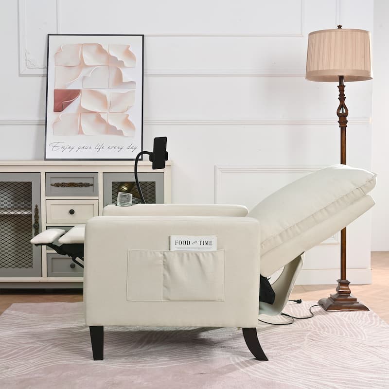 Adjustable Recliner Sofa for Adults with Mobile Phone Holder and Cup Holder
